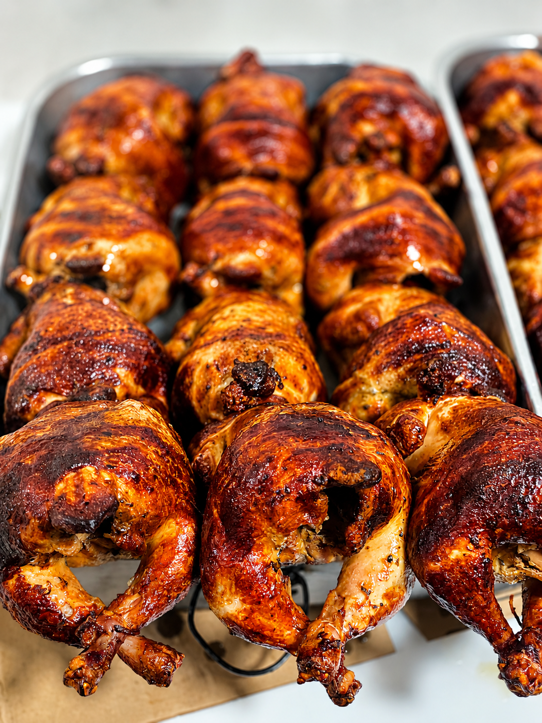 Pollo entero dorado y jugoso
